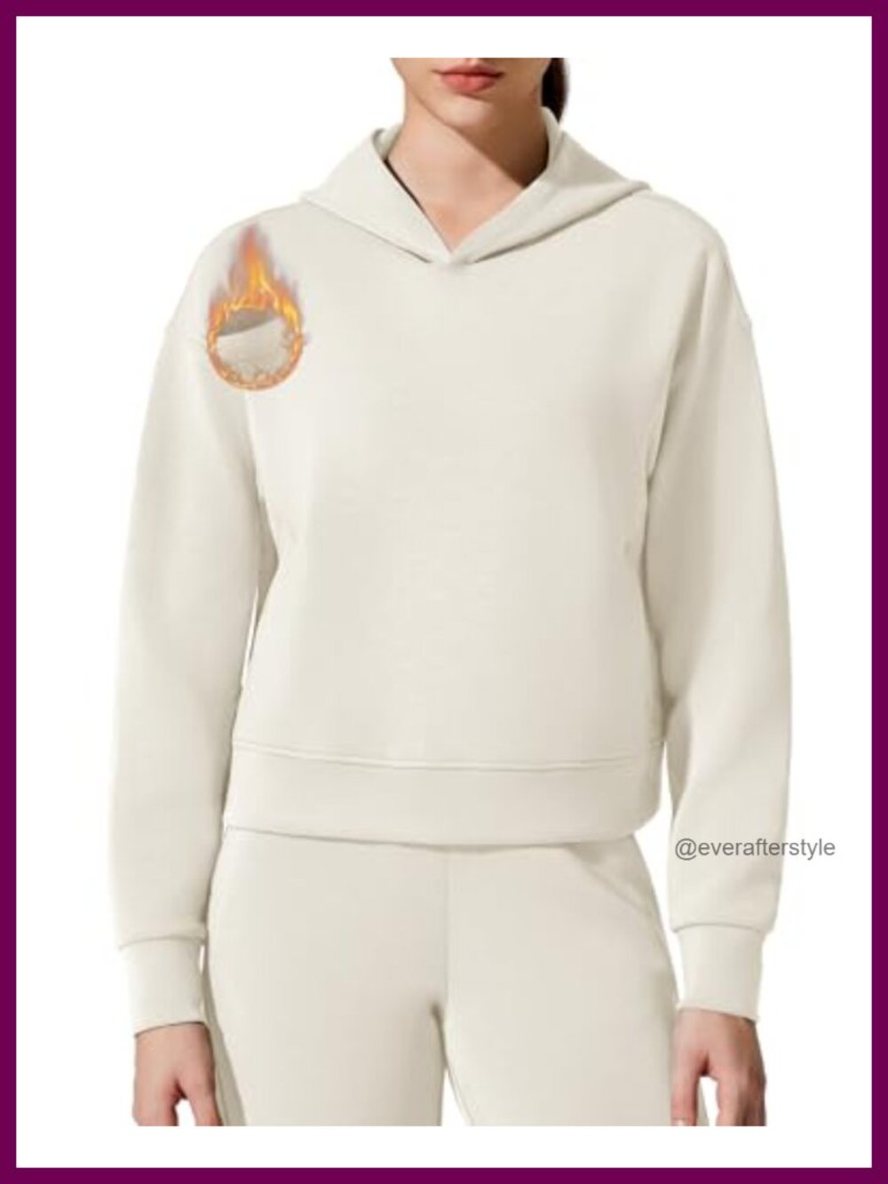 Modal Fleece Hoodie Long Sleeve Pullover Sweatshirt with Pockets